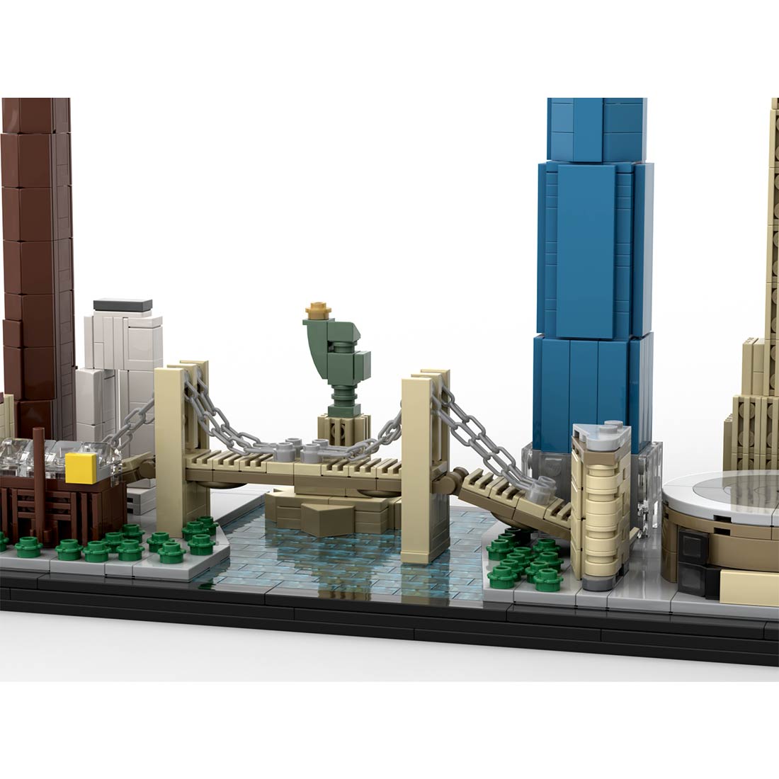 moc-171090 1/2000 scale new york City skyline building blocks set (1871pcs)