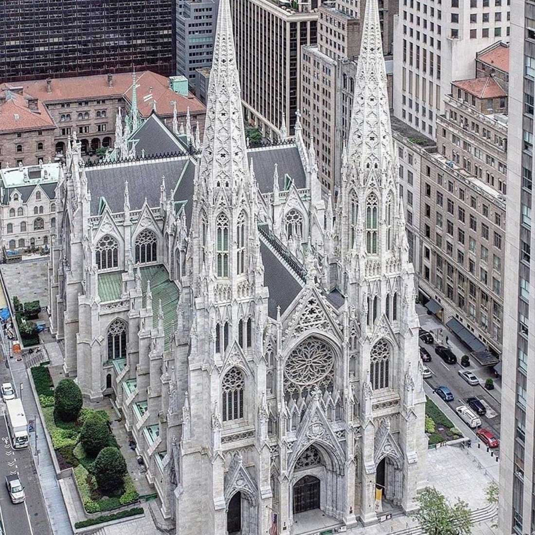 moc-212962 1/800 scale st. patrick’s cathedral building blocks set (580pcs)