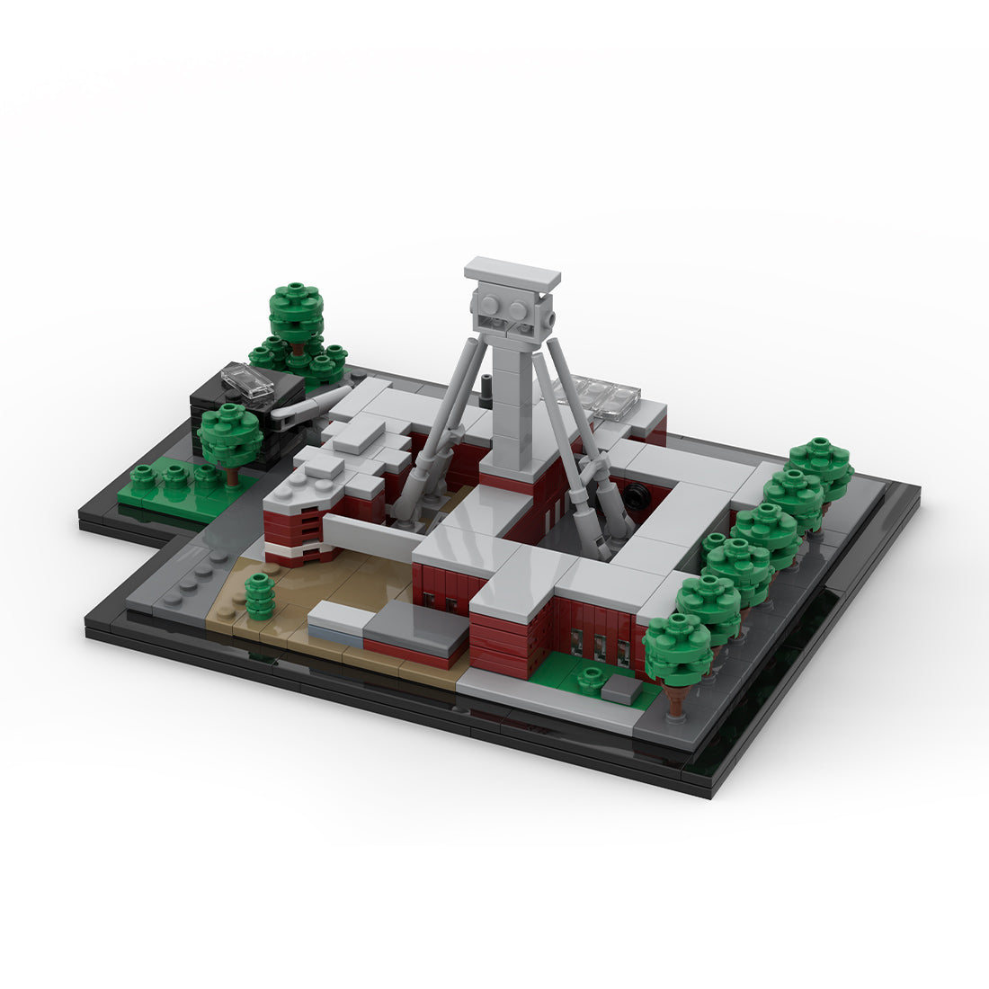 moc-181258 german mining museum historical architecture building block set (588pcs)