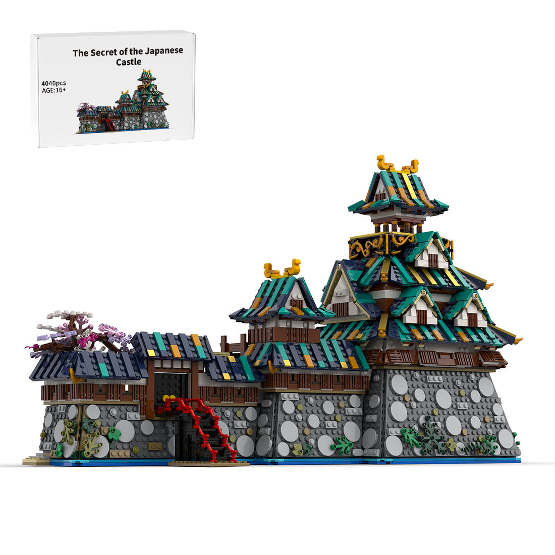 traditional japanese castle building block set (4040pcs)