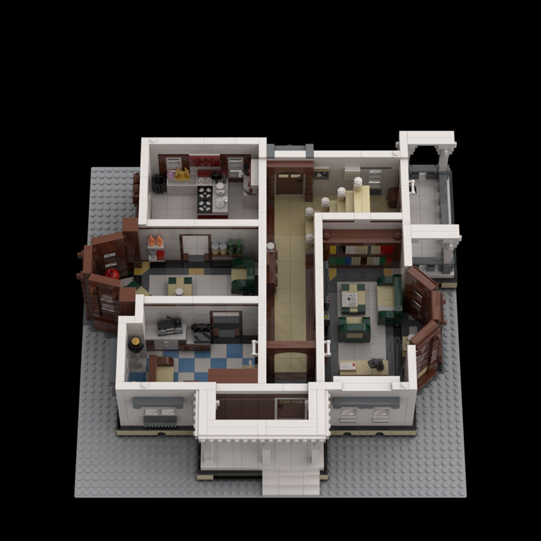 suburban residence building block set(7407pcs)