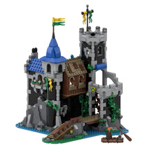 moc-148389 medieval lakeside county fortress building block set (933pcs)