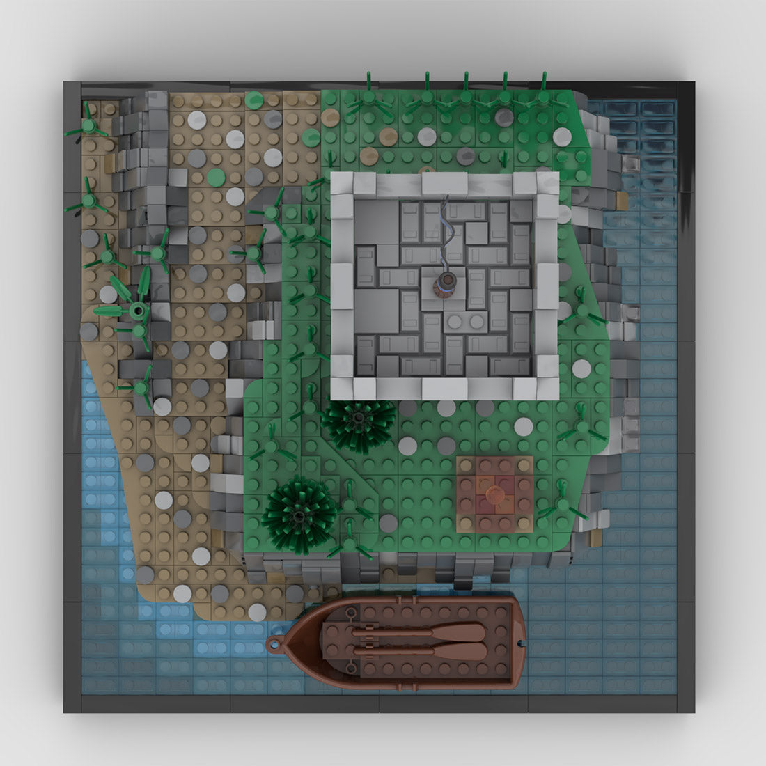 medieval coastal watchtower building blocks set (2093pcs)