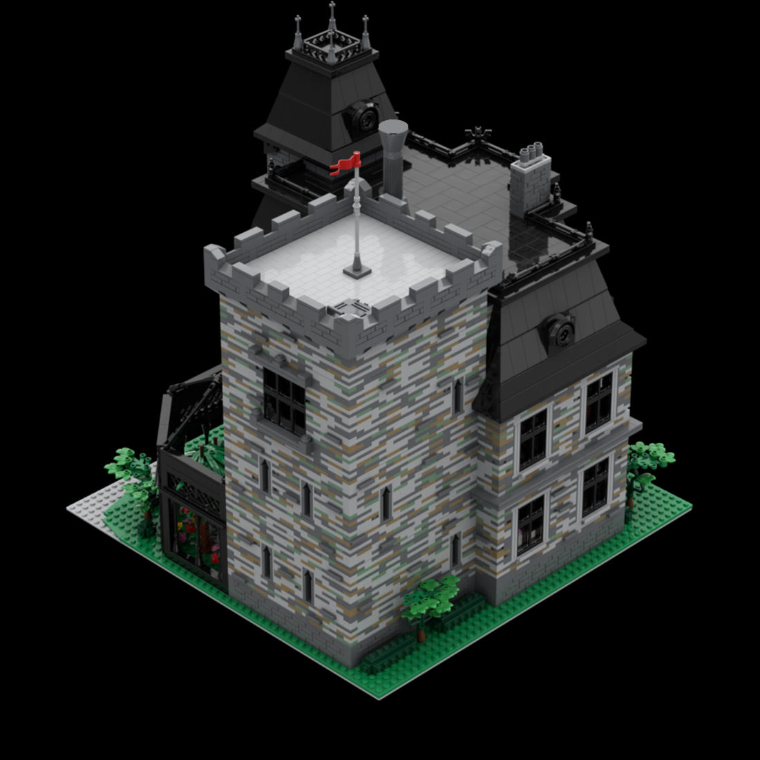 gothic castle villa victorian mansion building blocks set (10285pcs)