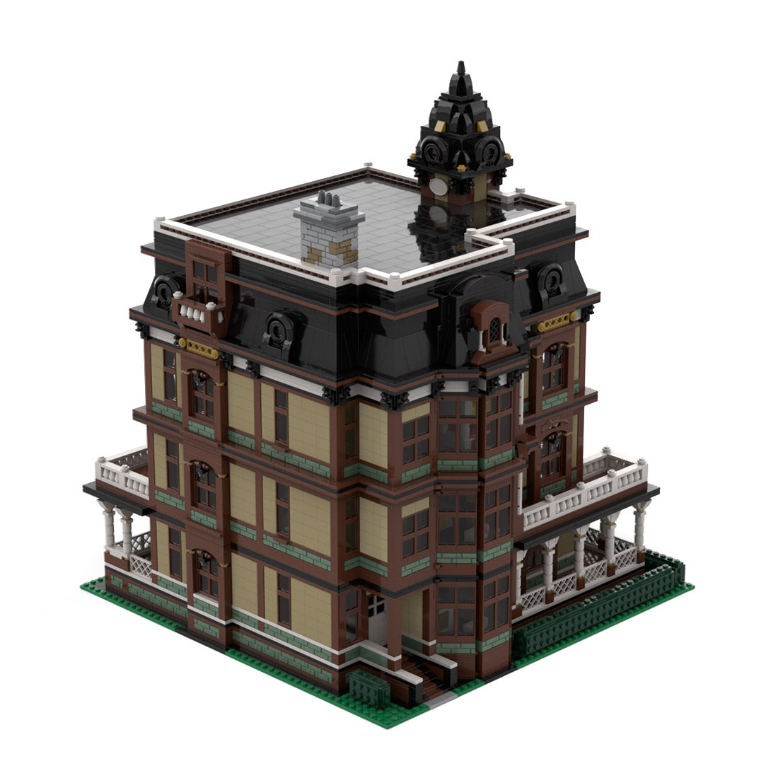 fanbrick queen anne house architectural street scene building blocks