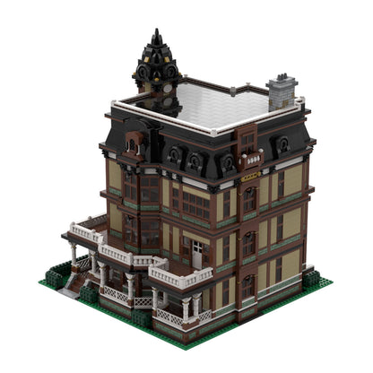 queen anne house large bolivian style architectural street scene building blocks