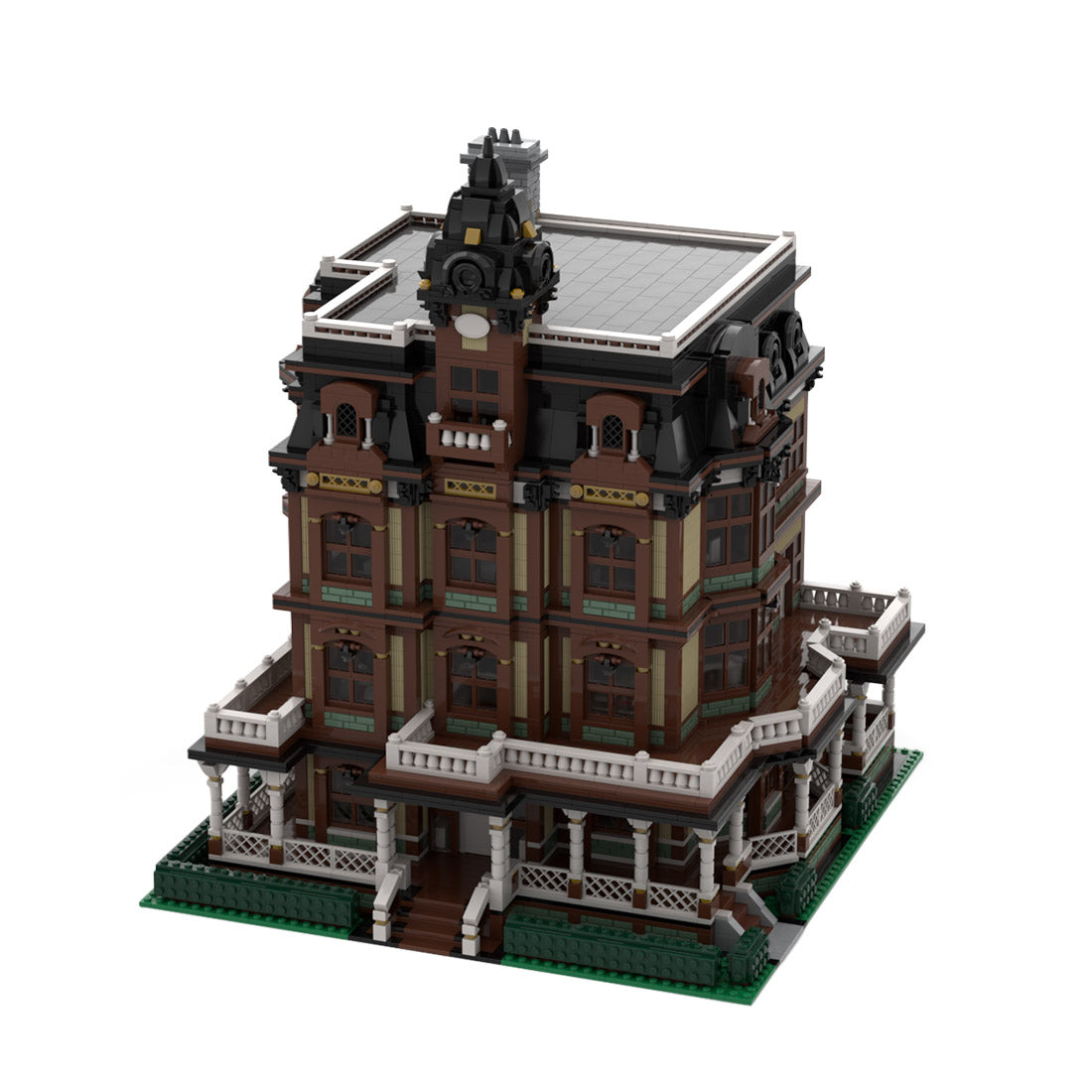 fanbrick queen anne house large bolivian style architectural street scene building blocks
