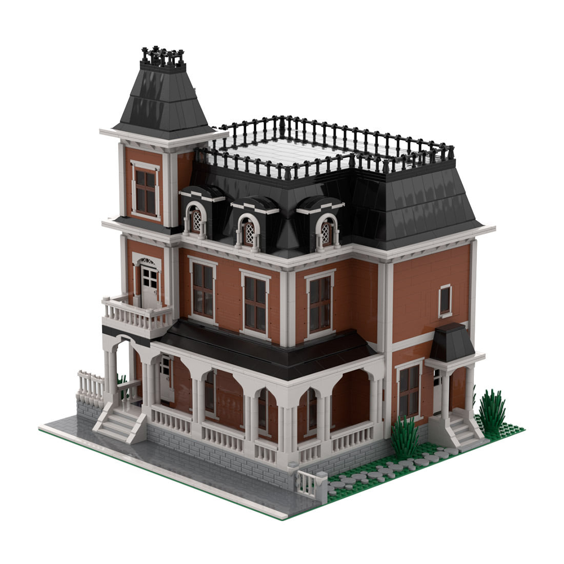 second empire house street scene building blocks toys set