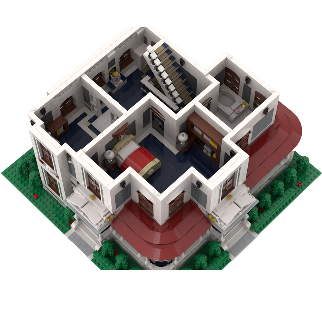 victorian garden mansion architectural street scene building block set by soar brick