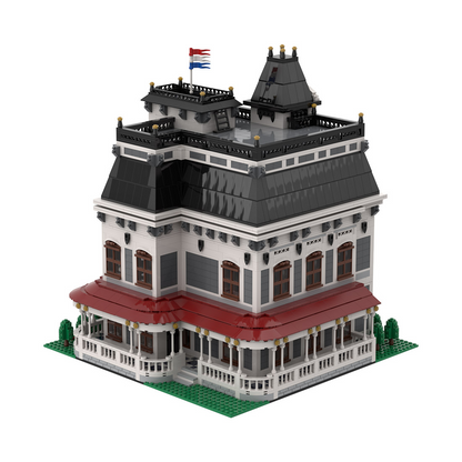 victorian garden mansion large bolivian style architectural street scene building block