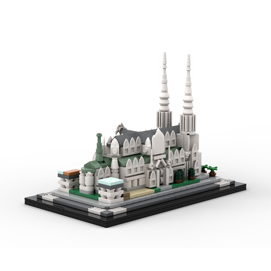 moc-212962 1/800 scale st. patrick’s cathedral building blocks set (580pcs)