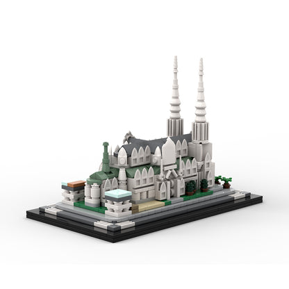 moc-212962 1/800 scale st. patrick’s cathedral building blocks set (580pcs)