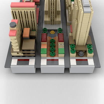 moc-138111 1/2000 scale rockefeller center building blocks set (838pcs)