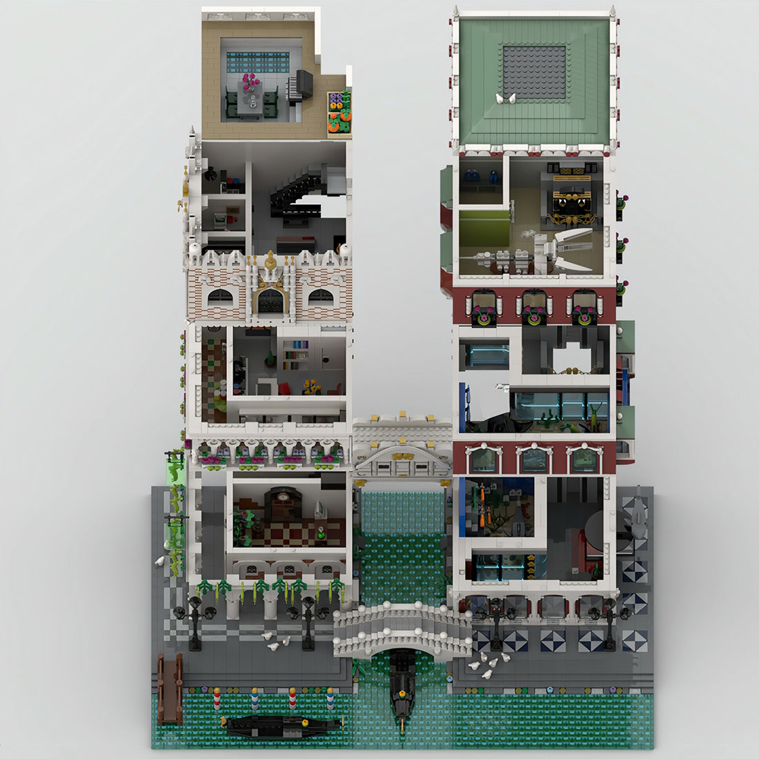 moc-84806 venice palace canal and bridge building blocks set
