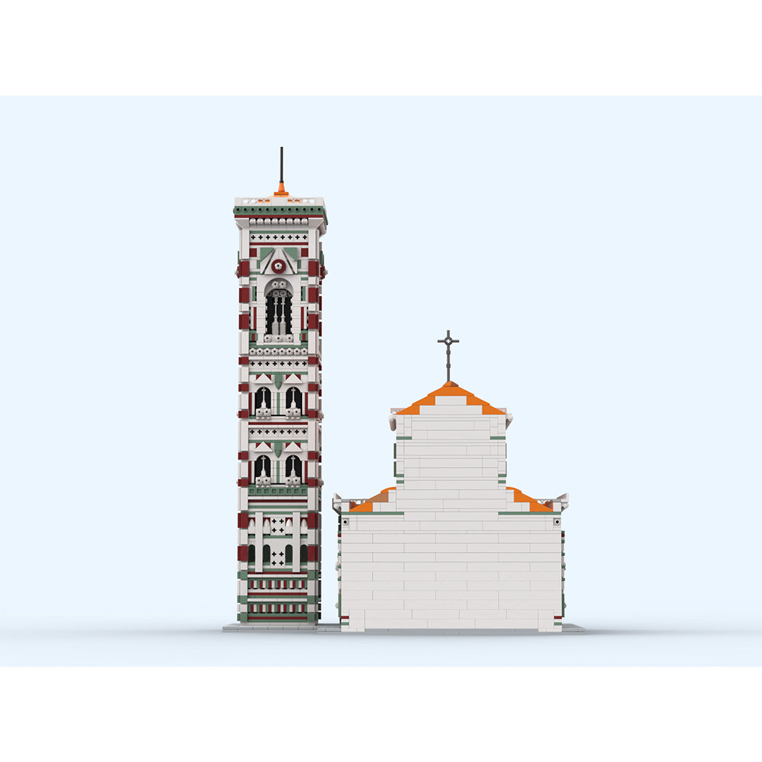 florence bell tower architectural moc model