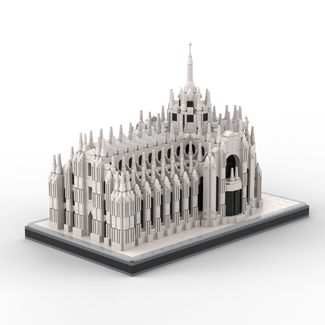 gothic cathedral building blocks set, milan cathedral 3297pcs model