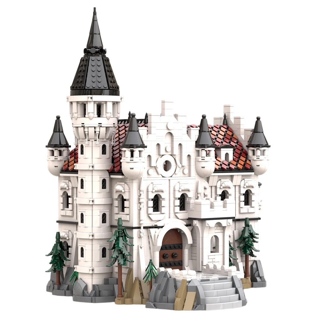 griffstone castle medieval fortress building blocks model with opening structure 3873pcs