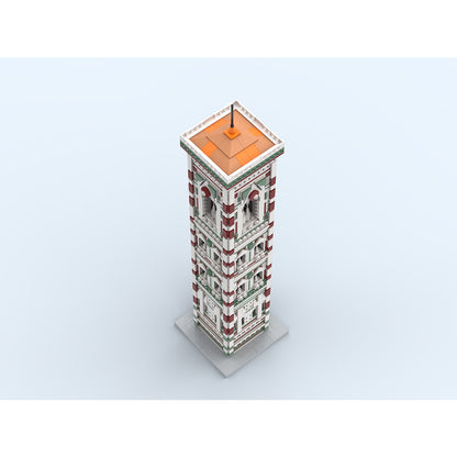 italian gothic bell tower building blocks model