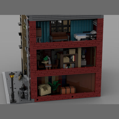 bricckoli joker stairs architectural building blocks set cinematic street scene moc kit