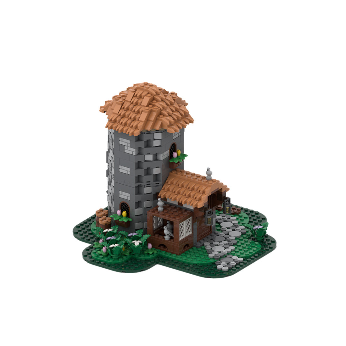 medieval pigeon keeper's cottage building blocks