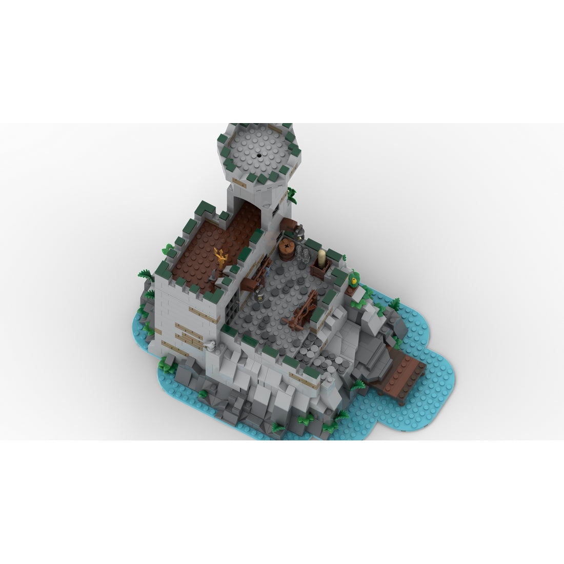 medieval prison with watchtower building blocks