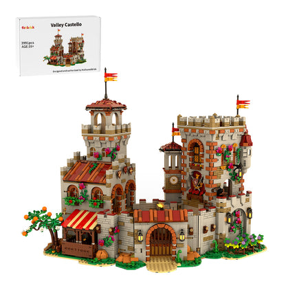 medieval valley castle building blocks set