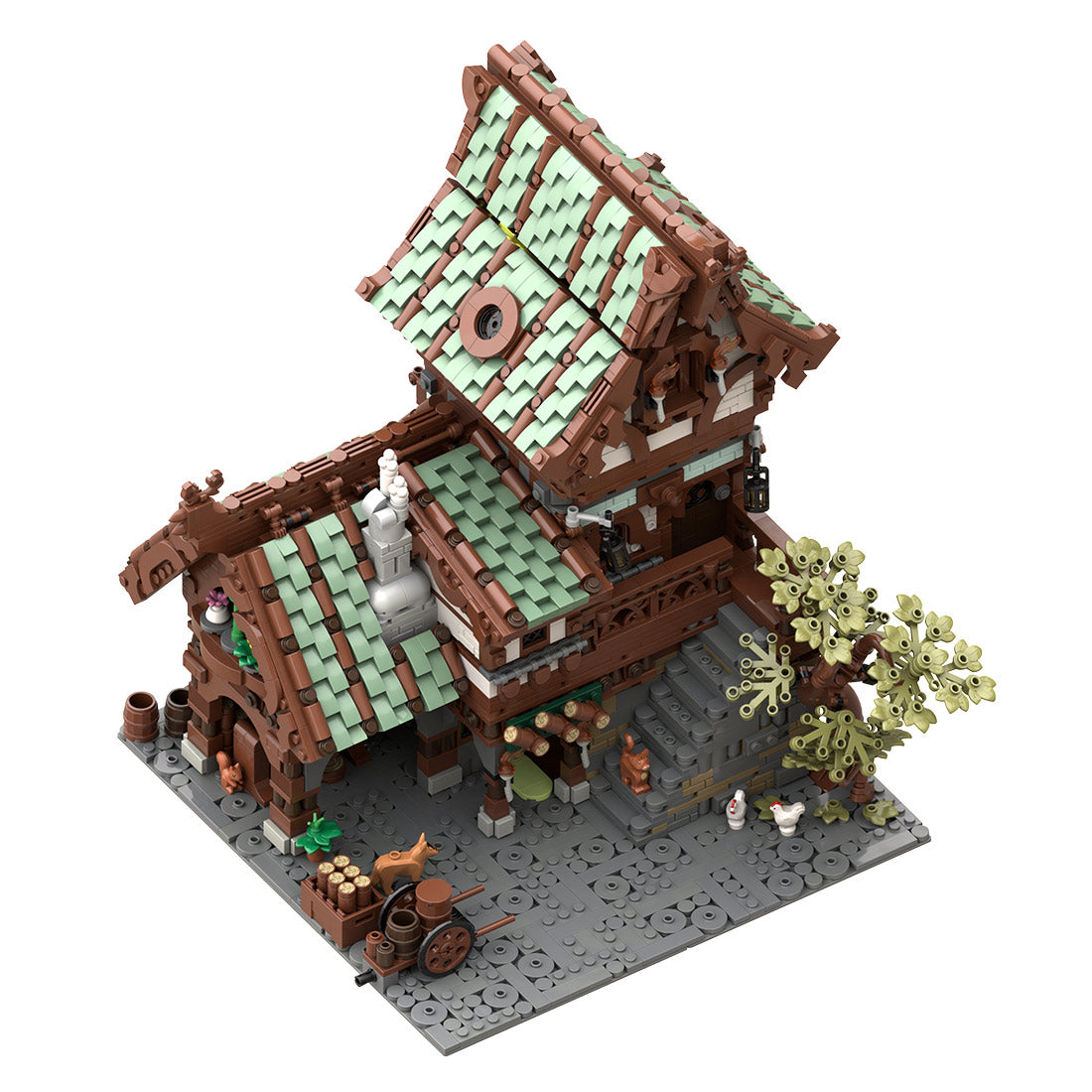 medieval woodworking workshop building blocks
