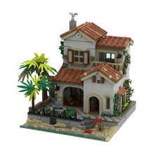 mediterranean coastal house building blocks set