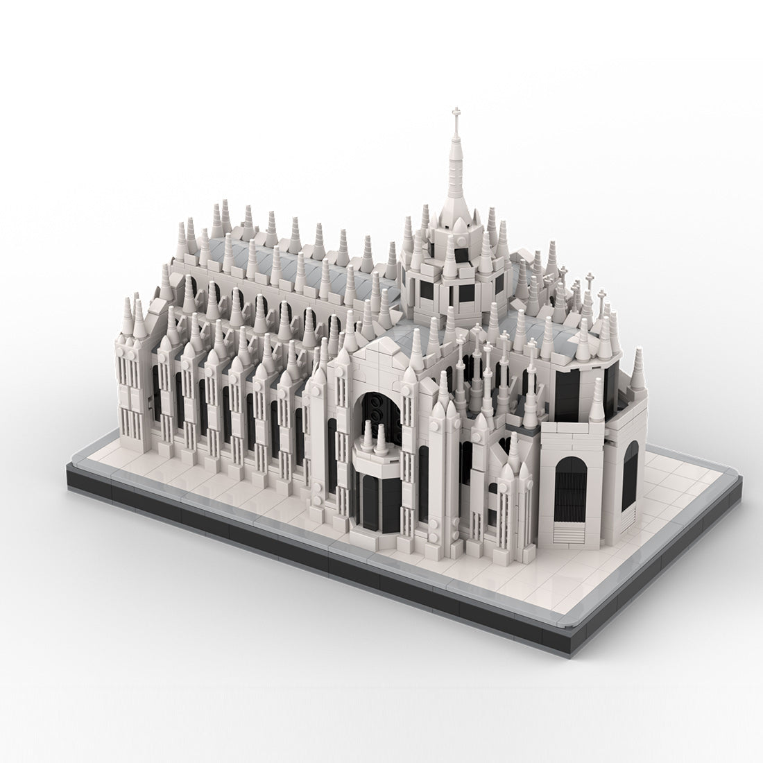 milan duomo building blocks model, four-part modular cathedral set