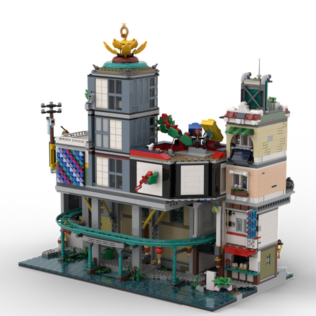 moc-154224 east asian urban streetscape building blocks set for collectors