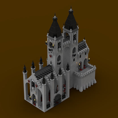 moc-186929 medieval gothic castle moc building set 3154pcs