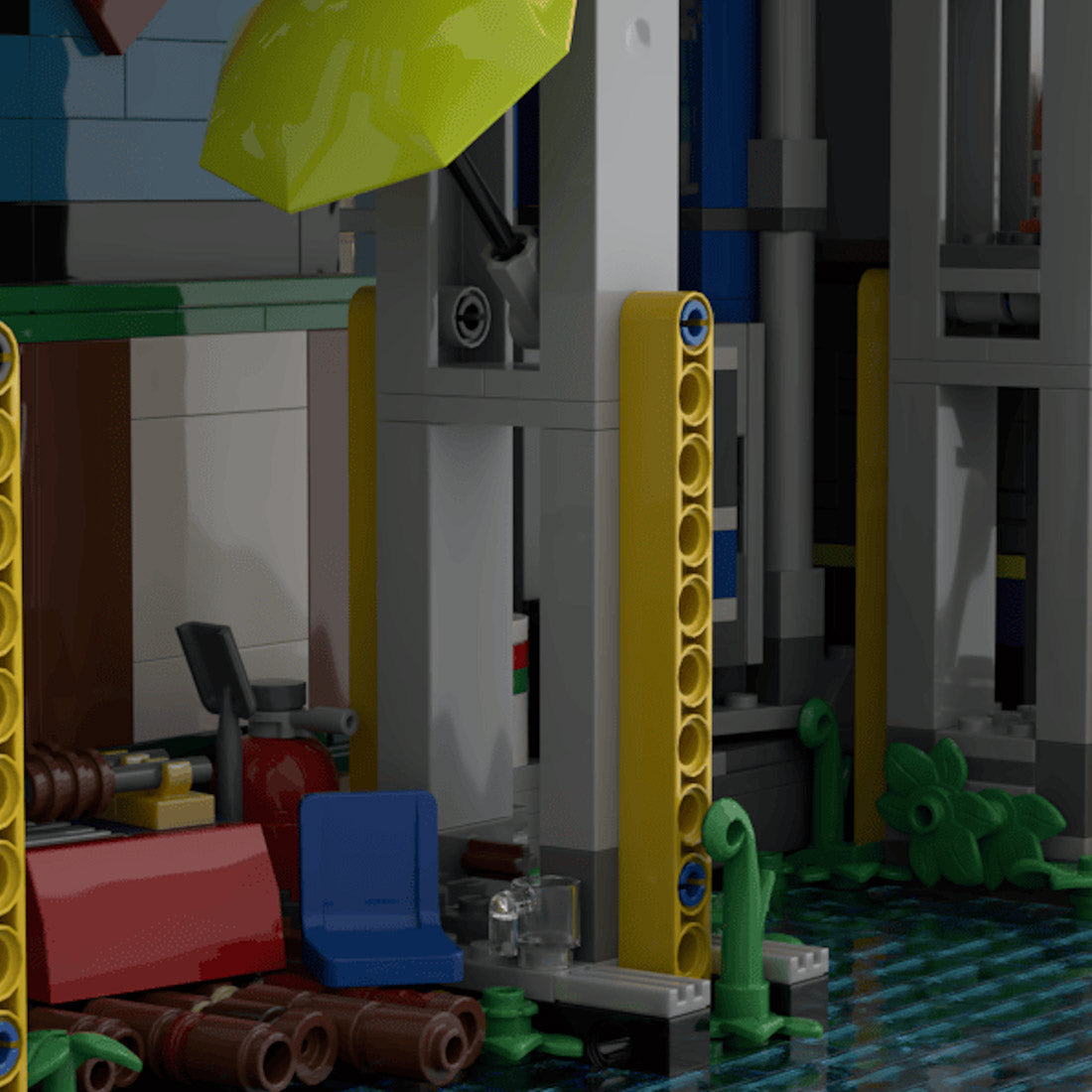 moc-187763 east asian fantasy city modular building blocks with gazebo