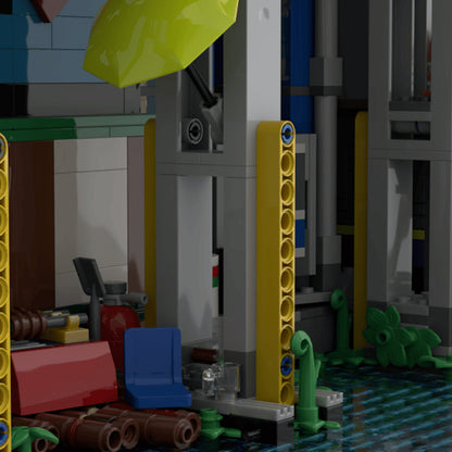 moc-187763 east asian fantasy city modular building blocks with gazebo