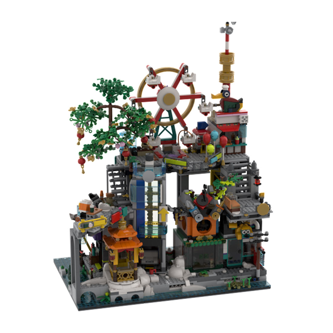 moc-187763 modular east asian floating city architecture building blocks