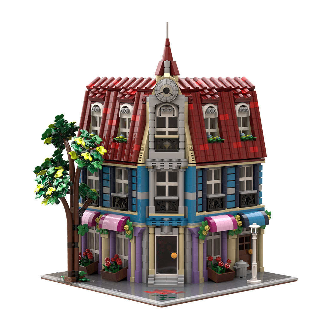 moc-202599 european corner flower shop modular building blocks set