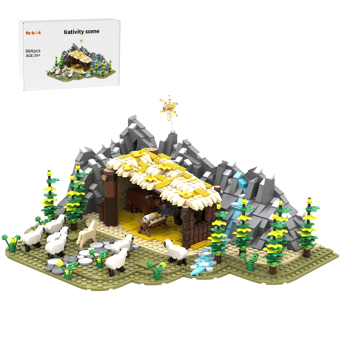 moc-204353 nativity scene building blocks set
