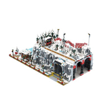moc-217169 christmas winter bay street scene building block set with lights