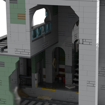 moc-218232 urban underground station building blocks model
