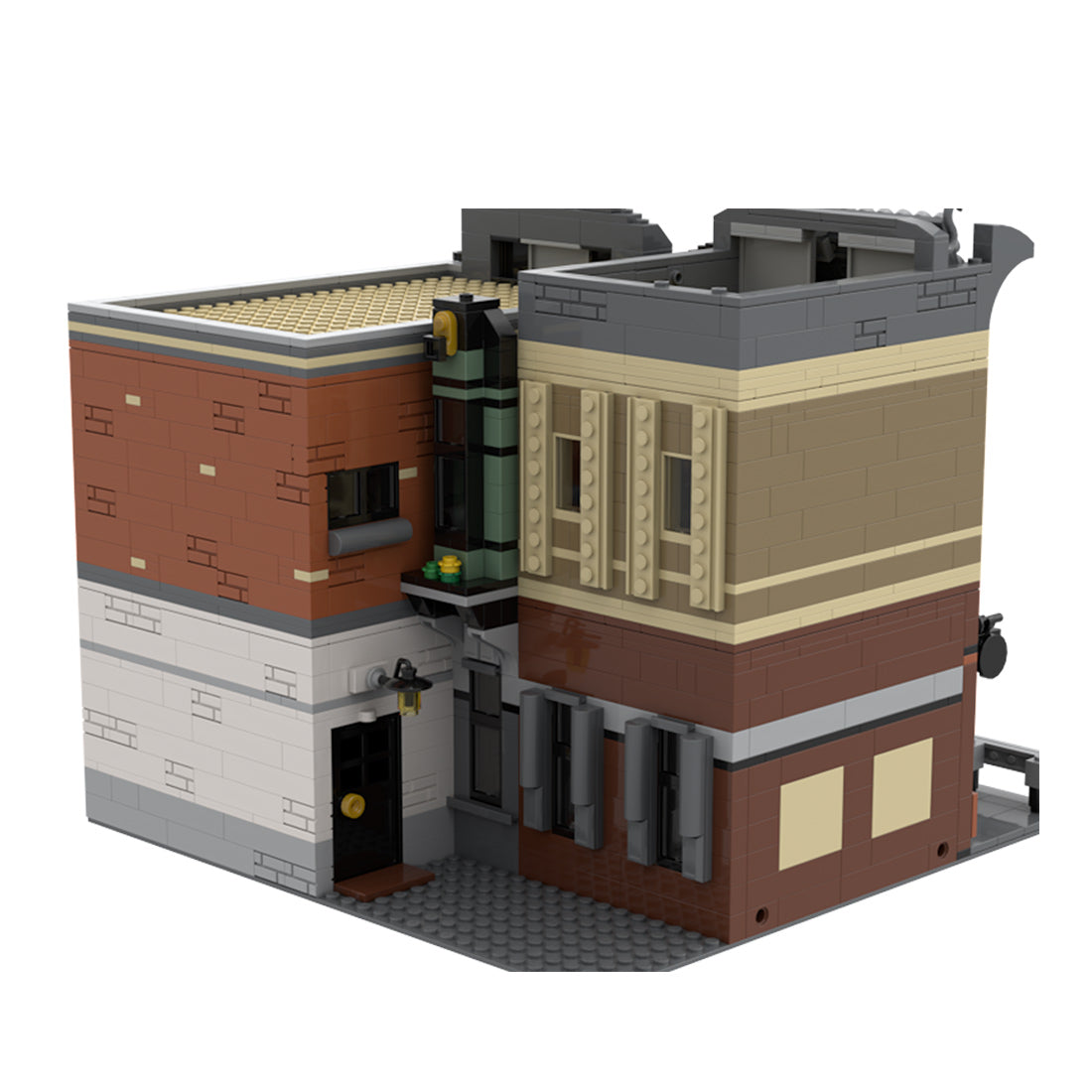 moc-227235 detective agency street building blocks set