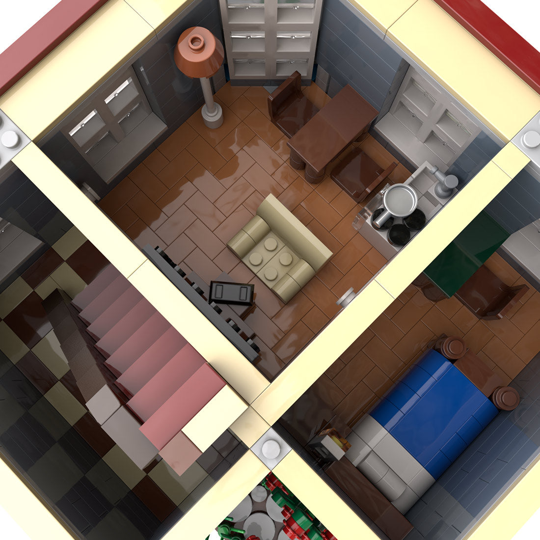 modular flower shop apartment building blocks set