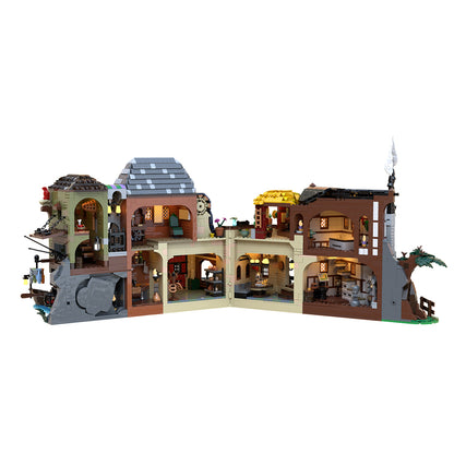 old town wharf modular building block set 4012 pieces immersive waterfront street scene model