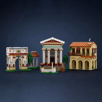 roman empire forum moc building blocks set | ancient architecture model