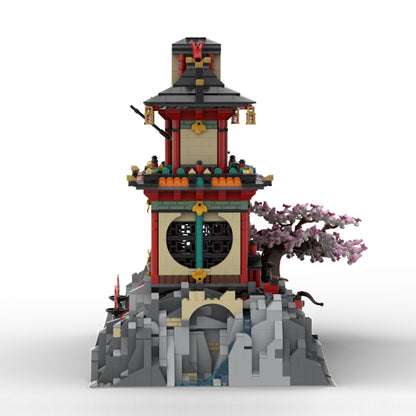 traditional east asian shrine tower building blocks architecture model for collectors and display